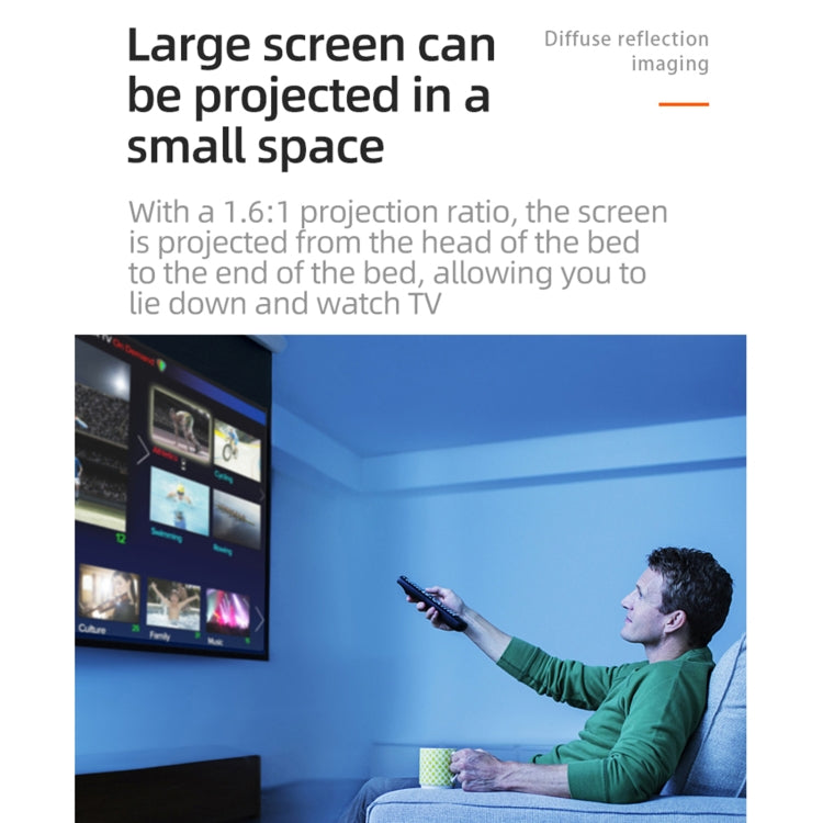 T20 320x240 400 Lumens Portable Home Theater LED HD Digital Projector, Same Screen Version, EU Plug(White Yellow) - LED Projector by PMC TechLife | Online Shopping South Africa | PMC TechLife | Buy Now Pay Later Mobicred