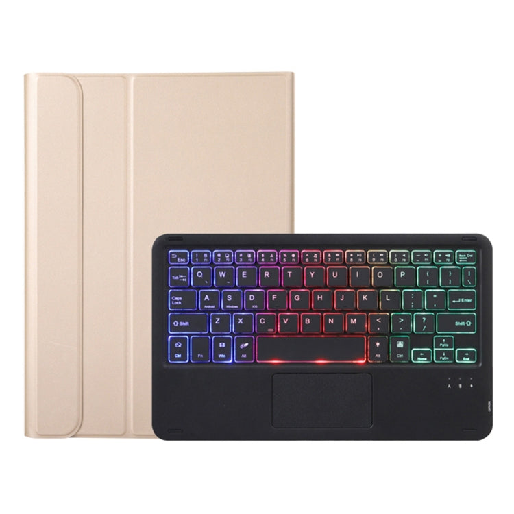 A08-AS Ultra-thin Backlight Bluetooth Keyboard Leather Case with Touchpad For Samsung Galaxy Tab A8 2021 SM-X205 / SM-X200(Gold) - Samsung Keyboard by PMC TechLife | Online Shopping South Africa | PMC TechLife