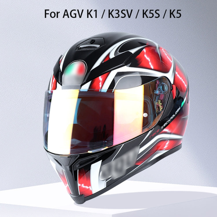 Motorcycle Helmet Visor Anti-UV Wind Shield Lens For AGV K1 / K3SV / K5(Electroplated Red) - Helmets by PMC TechLife | Online Shopping South Africa | PMC TechLife