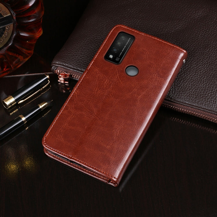 For TCL 20 R 5G idewei Crazy Horse Texture Leather Phone Case(Dark Blue) - free shipping - PMC Jewellery - Order now!