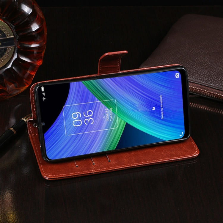 For TCL 20 R 5G idewei Crazy Horse Texture Leather Phone Case(Dark Blue) - free shipping - PMC Jewellery - Order now!
