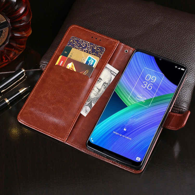 For TCL 20 R 5G idewei Crazy Horse Texture Leather Phone Case(Rose Red) - free shipping - PMC Jewellery - Order now!