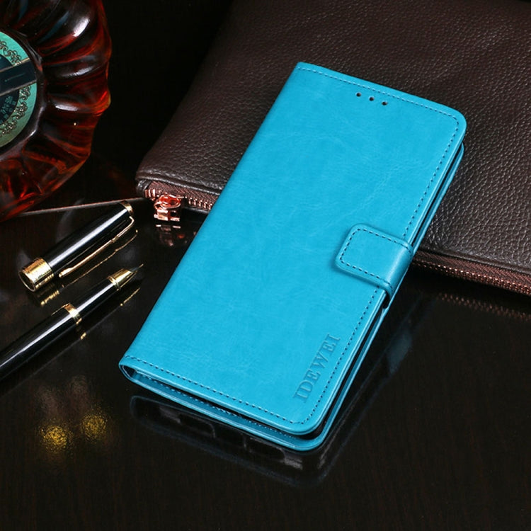 For TCL 20 R 5G idewei Crazy Horse Texture Leather Phone Case(Sky Blue) - free shipping - PMC Jewellery - Order now!