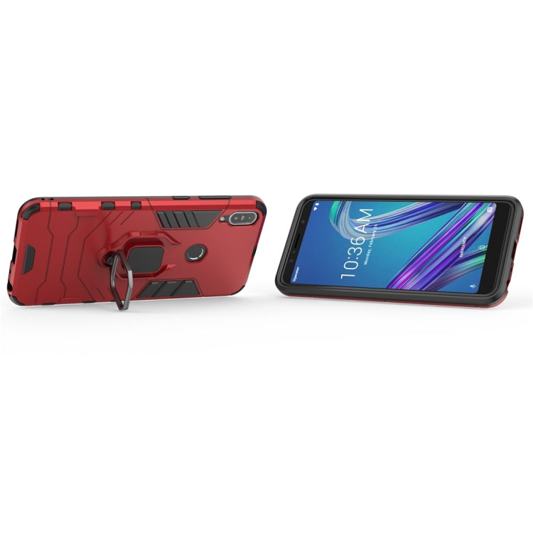 For Asus Zenfone Max Pro (M1) ZB601KL Shockproof PC + TPU Protective Case with Magnetic Ring Holder(Red) - ASUS Cases by PMC TechLife | Online Shopping South Africa | PMC TechLife