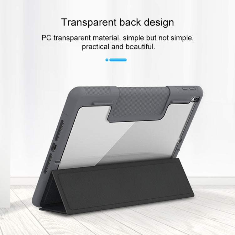 For iPad 10.2 Mutural Horizontal Flip PC + TPU + PU Leather Case with Holder & Pen Slot(Red) - free shipping - PMC TechLife - Order now!