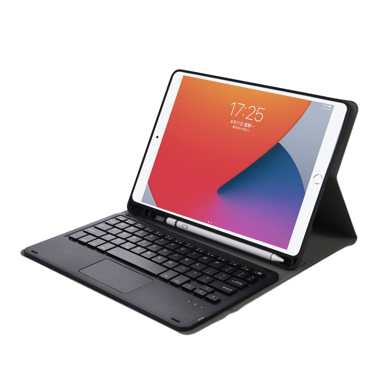 A07B-A Lambskin Texture Square Keycap Bluetooth Keyboard Leather Case with Touch Control For iPad 9.7 2018 & 2017 / Pro 9.7 inch / Air 2(Blue) - Universal by PMC TechLife | Online Shopping South Africa | PMC TechLife