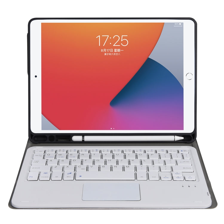A07B-A Lambskin Texture Square Keycap Bluetooth Keyboard Leather Case with Touch Control For iPad 9.7 2018 & 2017 / Pro 9.7 inch / Air 2(Rose Gold) - Universal by PMC TechLife | Online Shopping South Africa | PMC TechLife