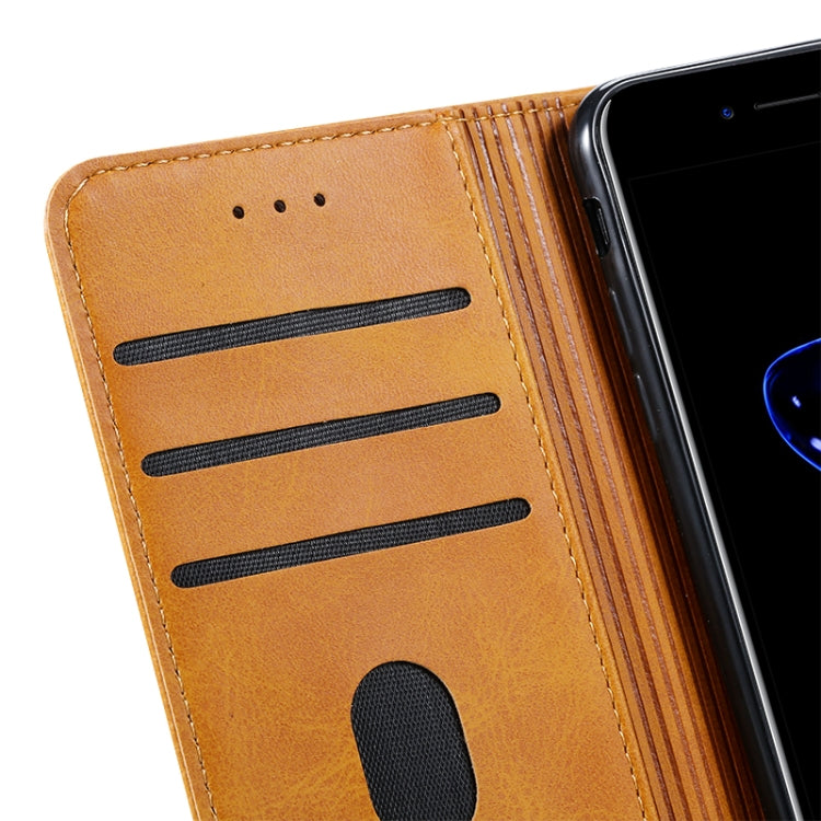 For iPhone 8  / 7 GUSSIM Magnetic Horizontal Flip Leather Case with Holder & Card Slots & & Wallet(Brown) - More iPhone Cases by GUSSIM | Online Shopping South Africa | PMC TechLife