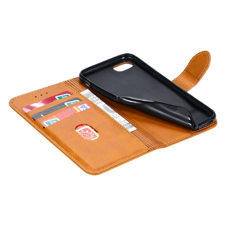 For iPhone 8  / 7 GUSSIM Magnetic Horizontal Flip Leather Case with Holder & Card Slots & & Wallet(Brown) - More iPhone Cases by GUSSIM | Online Shopping South Africa | PMC TechLife