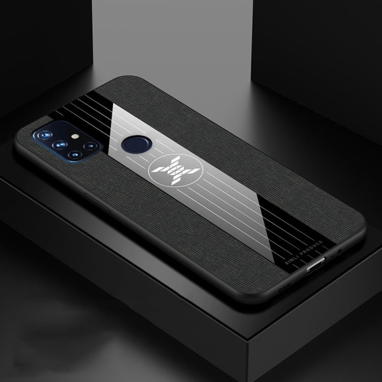 For OnePlus Nord N10 5G XINLI Stitching Cloth Texture Shockproof TPU Phone Case(Black) - OnePlus Cases by XINLI | Online Shopping South Africa | PMC TechLife