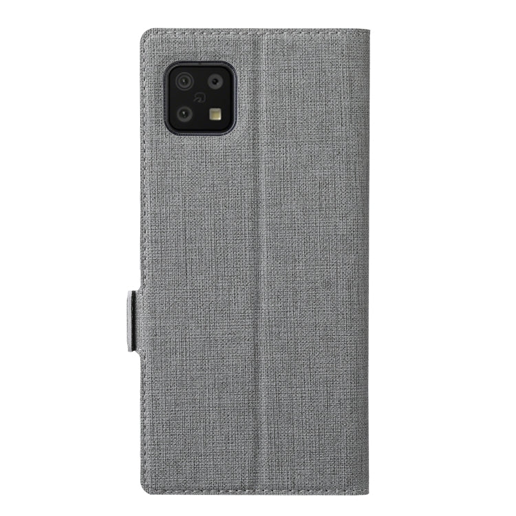 For Sharp Aquos Sense 6 ViLi K Series Magnetic Buckle Horizontal Flip Leather Phone Case(Grey) - free shipping - PMC Jewellery - Order now!