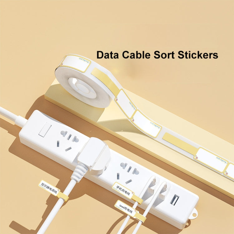 12.5 x 99mm 70 Sheets Thermal Label Data Cable Sort Stickers For NiiMbot D101 / D11(Cyan Cloud) - Printing Paper by PMC Jewellery | Online Shopping South Africa | PMC Jewellery | Buy Now Pay Later Mobicred