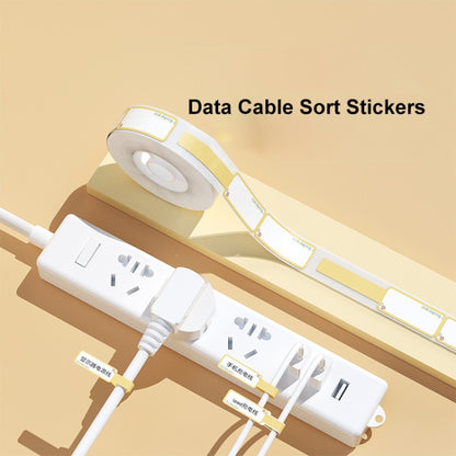 12.5 x 99mm 70 Sheets Thermal Label Data Cable Sort Stickers For NiiMbot D101 / D11(Cyan Cloud) - Printer Accessories by PMC Jewellery | Online Shopping South Africa | PMC Jewellery | Buy Now Pay Later Mobicred