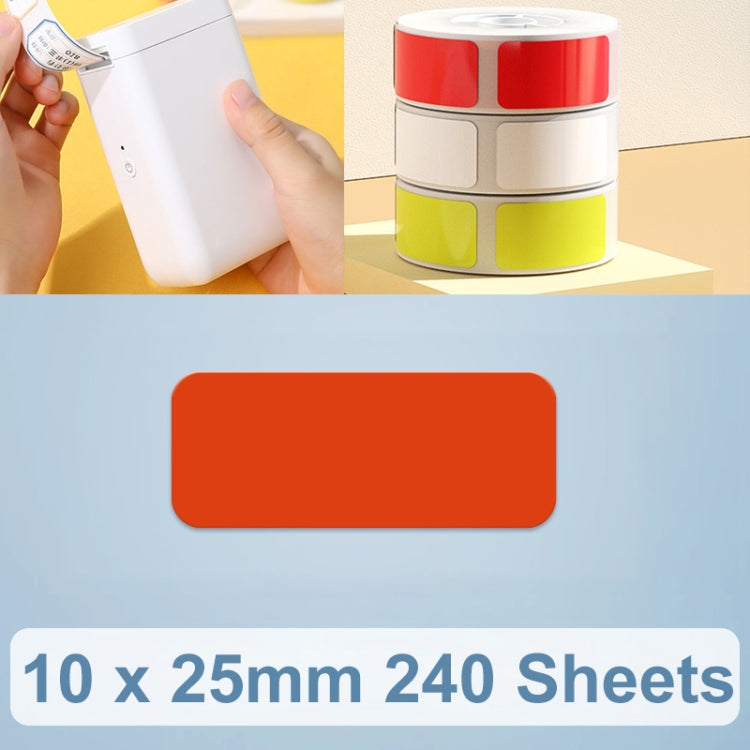 10 x 25mm 240 Sheets Thermal Printing Label Paper Stickers For NiiMbot D101 / D11(Red) - free shipping - PMC TechLife - Order now!