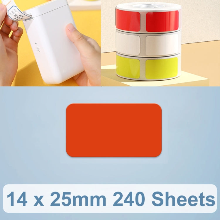 14 x 25mm 240 Sheets Thermal Printing Label Paper Stickers For NiiMbot D101 / D11(Red) - Printer Accessories by PMC TechLife | Online Shopping South Africa | PMC TechLife | Buy Now Pay Later Mobicred