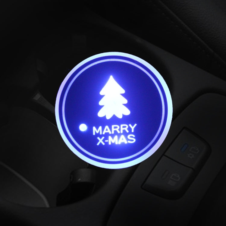 Car AcrylicColorful USB Charger Water Cup Groove LED Atmosphere Light(Christmas Tree) - Car Drink Holders by PMC TechLife | Online Shopping South Africa | PMC TechLife | Buy Now Pay Later Mobicred