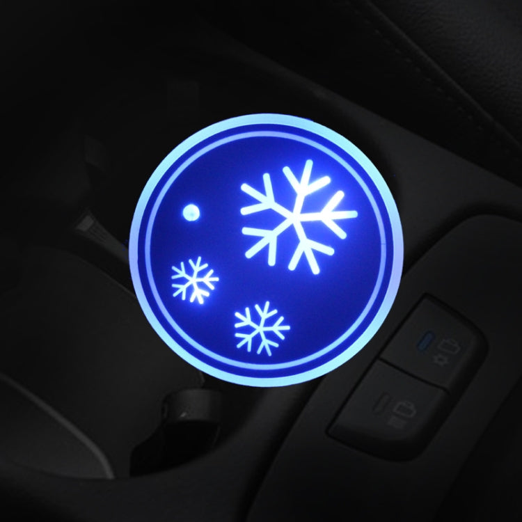 Car AcrylicColorful USB Charger Water Cup Groove LED Atmosphere Light(Snowflake) - Car Drink Holders by PMC TechLife | Online Shopping South Africa | PMC TechLife | Buy Now Pay Later Mobicred