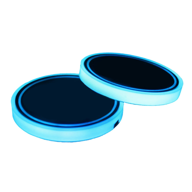 Car AcrylicColorful USB Charger Water Cup Groove LED Atmosphere Light(Snowflake) - Car Drink Holders by PMC TechLife | Online Shopping South Africa | PMC TechLife | Buy Now Pay Later Mobicred