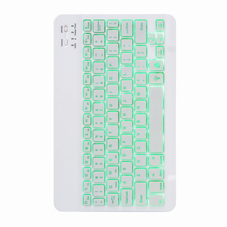 H-097S Monochrome Backlight Bluetooth Keyboard Leather Case with Rear Three-fold Holder For iPad 9.7 2018 & 2017(Rainbow) - Universal by PMC TechLife | Online Shopping South Africa | PMC TechLife