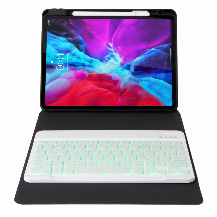 H-097S Monochrome Backlight Bluetooth Keyboard Leather Case with Rear Three-fold Holder For iPad 9.7 2018 & 2017(Rainbow) - Universal by PMC TechLife | Online Shopping South Africa | PMC TechLife