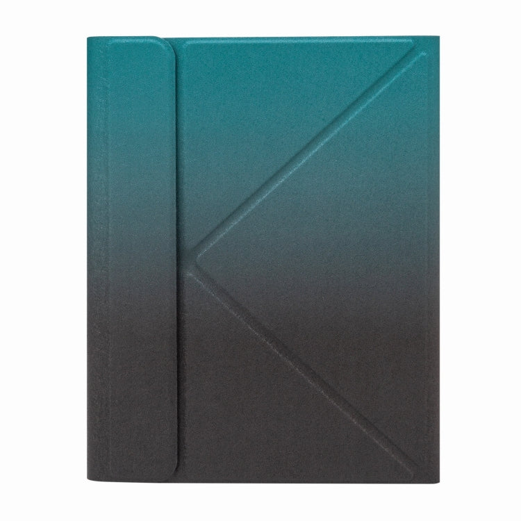 H-097S Monochrome Backlight Bluetooth Keyboard Leather Case with Rear Three-fold Holder For iPad 9.7 2018 & 2017(Dark Night Green) - Universal by PMC TechLife | Online Shopping South Africa | PMC TechLife