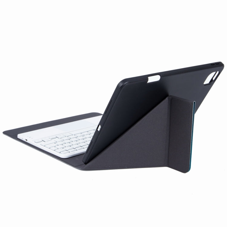 H-097CS Touch Backlight Bluetooth Keyboard Leather Case with Rear Three-fold Holder For iPad 9.7 2018 & 2017(Rainbow) - Universal by PMC TechLife | Online Shopping South Africa | PMC TechLife