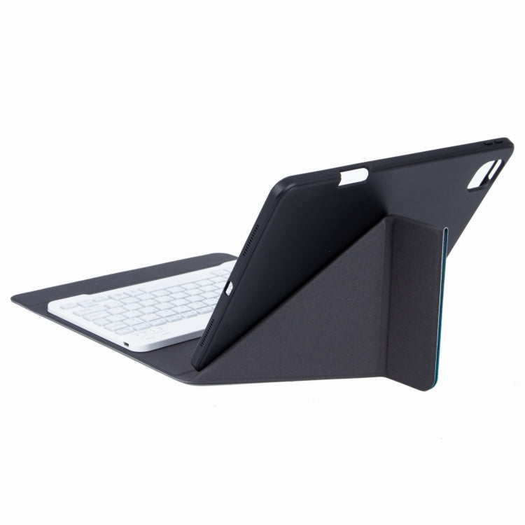 H-097S3 Tri-color Backlight Bluetooth Keyboard Leather Case with Rear Three-fold Holder For iPad 9.7 2018 & 2017(Pink Blue) - Universal by PMC TechLife | Online Shopping South Africa | PMC TechLife