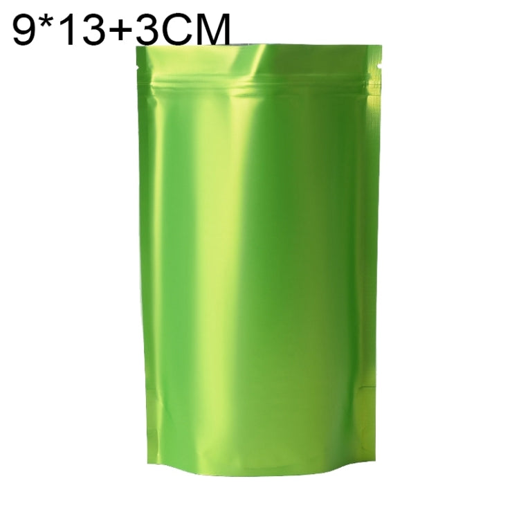 100 PCS/Set Matte Aluminum Foil Snack Stand-up Pouch, Size:9x13+3cm(Green) - Preservation Supplies by PMC TechLife | Online Shopping South Africa | PMC TechLife | Buy Now Pay Later Mobicred