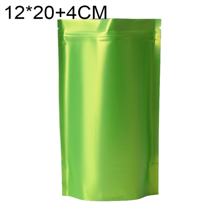 100 PCS/Set Matte Aluminum Foil Snack Stand-up Pouch, Size:12x20+4cm(Green) - Preservation Supplies by PMC TechLife | Online Shopping South Africa | PMC TechLife | Buy Now Pay Later Mobicred
