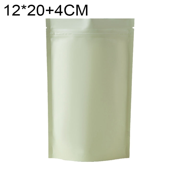100 PCS/Set Matte Aluminum Foil Snack Stand-up Pouch, Size:12x20+4cm(Beige Yellow) - Preservation Supplies by PMC TechLife | Online Shopping South Africa | PMC TechLife | Buy Now Pay Later Mobicred