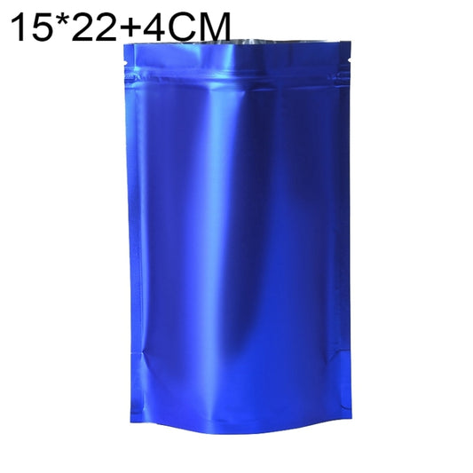 100 PCS/Set Matte Aluminum Foil Snack Stand-up Pouch, Size:15x22+4cm(Blue) - Preservation Supplies by PMC Jewellery | Online Shopping South Africa | PMC Jewellery | Buy Now Pay Later Mobicred