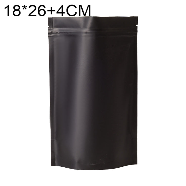 100 PCS/Set Matte Aluminum Foil Snack Stand-up Pouch, Size:18x26+4cm(Black) - Preservation Supplies by PMC TechLife | Online Shopping South Africa | PMC TechLife | Buy Now Pay Later Mobicred