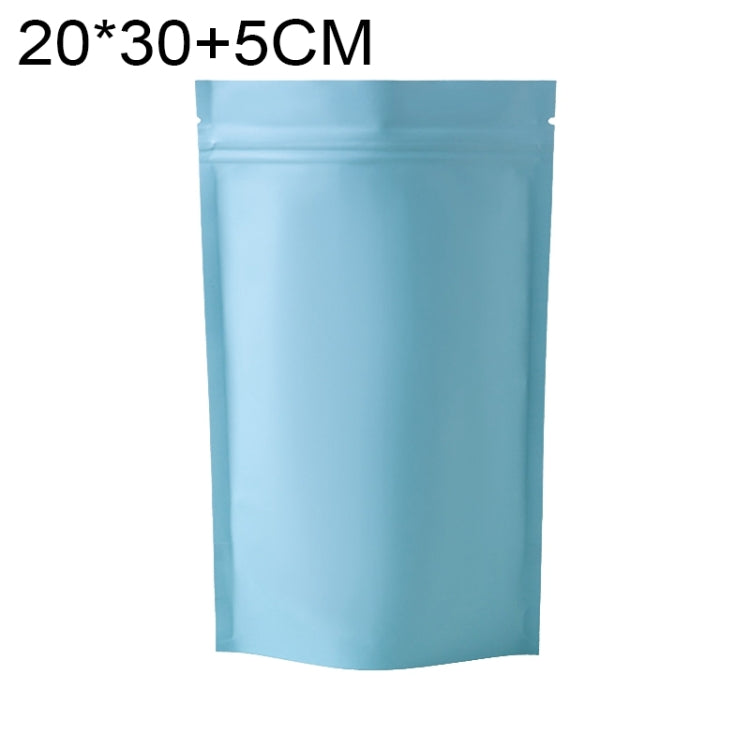 100 PCS/Set Matte Aluminum Foil Snack Stand-up Pouch, Size:20x30+5cm(Sky Blue) - Preservation Supplies by PMC TechLife | Online Shopping South Africa | PMC TechLife | Buy Now Pay Later Mobicred