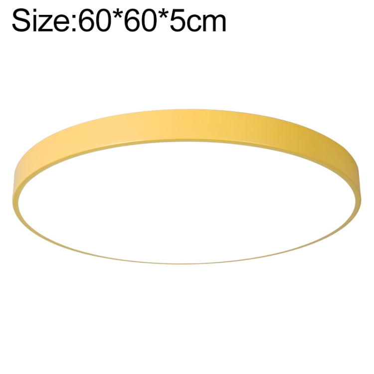 Macaron LED Round Ceiling Lamp, White Light, Size:60cm(Yellow) - Celling Lights & Chandeliers by PMc TechLife | Online Shopping South Africa | PMc TechLife | Buy Now Pay Later Mobicred