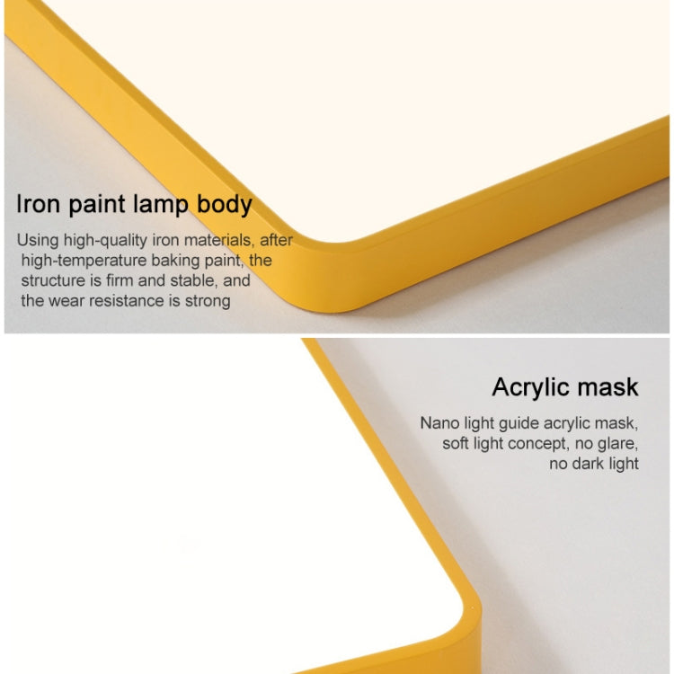 Macaron LED Square Ceiling Lamp, White Light, Size:40cm(Gold) - Celling Lights & Chandeliers by PMc TechLife | Online Shopping South Africa | PMc TechLife | Buy Now Pay Later Mobicred