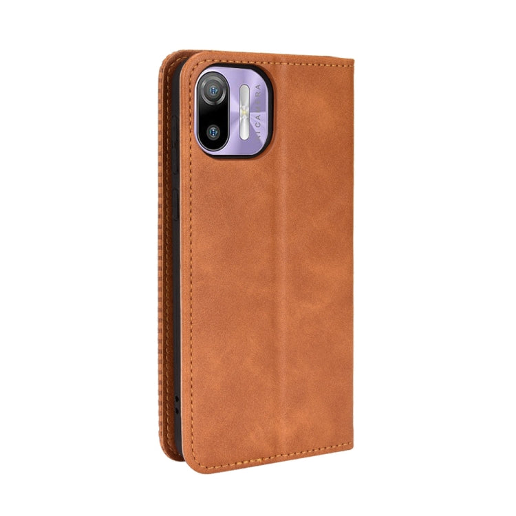 For Ulefone Note 6 / Note 6P Magnetic Buckle Retro Texture Leather Case(Brown) - Ulefone Cases by PMC Jewellery | Online Shopping South Africa | PMC Jewellery | Buy Now Pay Later Mobicred