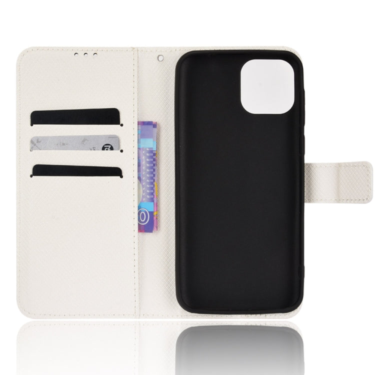 For Ulefone Note 6/ Note 6P Diamond Texture Leather Phone Case(White) - Ulefone Cases by PMC Jewellery | Online Shopping South Africa | PMC Jewellery | Buy Now Pay Later Mobicred