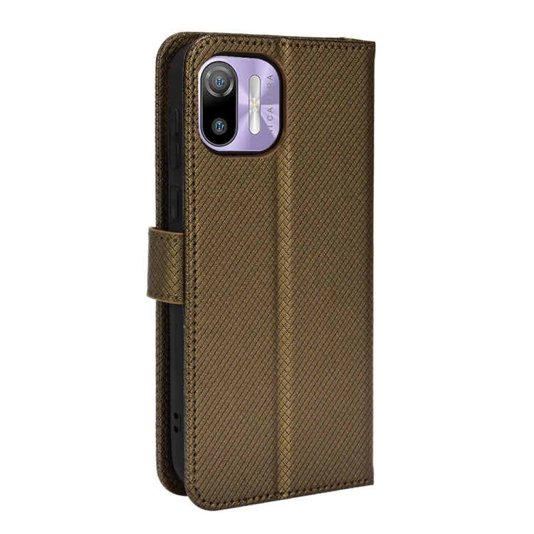 For Ulefone Note 6/ Note 6P Diamond Texture Leather Phone Case(Copper) - Ulefone Cases by PMC Jewellery | Online Shopping South Africa | PMC Jewellery | Buy Now Pay Later Mobicred