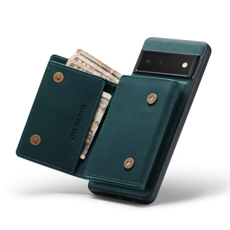 For Google Pixel 6 Pro DG.MING M1 Series 3-Fold Multi Card Wallet Back Cover Leather Phone Case(Green) - free shipping - PMC TechLife - Order now!