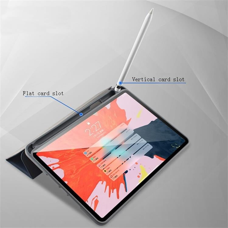 For iPad Mini 5 / 4 Mutural Exquisite Series Cloth Texture PU+TPU Leather Case with 3-Fold Holder & Pen Slot & Sleep & Wake-up Function(Green) - free shipping - PMC TechLife - Order now!