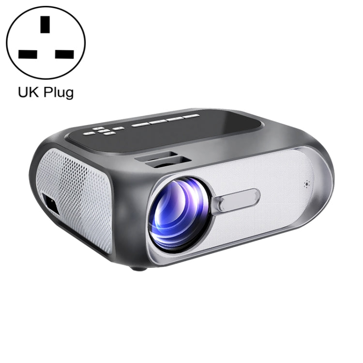 T7i 720P 200 ANSI Home Theater LED HD Digital Projector, Basic Version, UK Plug(Silver Grey) - LED Projector by PMC Jewellery | Online Shopping South Africa | PMC Jewellery | Buy Now Pay Later Mobicred