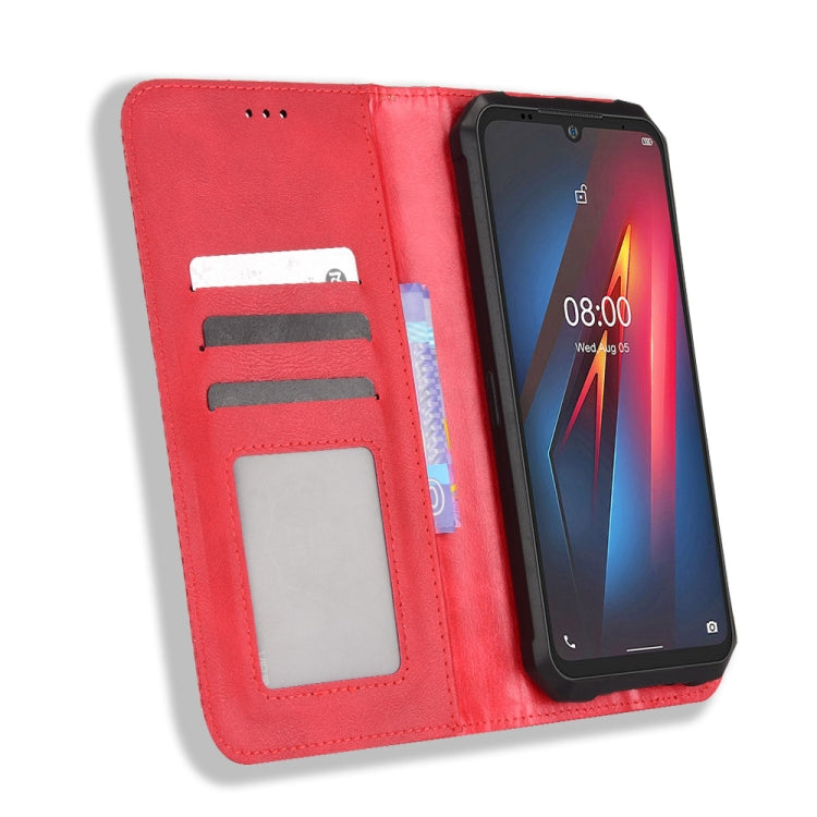 For Ulefone Armor 8 Magnetic Buckle Retro Texture Leather Phone Case(Red) - Ulefone Cases by PMC Jewellery | Online Shopping South Africa | PMC Jewellery | Buy Now Pay Later Mobicred