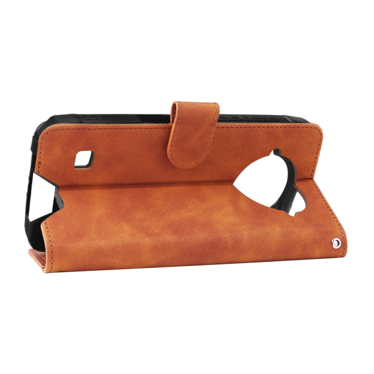 For DOOGEE S96 Pro Skin Feel Magnetic Buckle Calf Texture PU Phone Case(Brown) - Doogee Cases by PMC TechLife | Online Shopping South Africa | PMC TechLife | Buy Now Pay Later Mobicred
