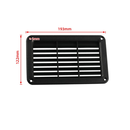 A6789 193x122mm RV / Bus Oblique Louver Outlet Panel with Screws(Black) - Air Conditioning System by PMC Jewellery | Online Shopping South Africa | PMC Jewellery