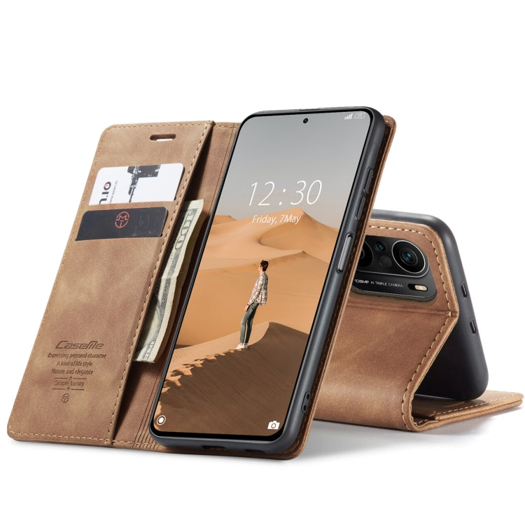 For Xiaomi Redmi K40 / K40 Pro / Poco F3／Mi 11i／Mi 11X／Mi 11X Pro CaseMe 013 Multifunctional Leather Phone Case(Brown) - Xiaomi Cases by CaseMe | Online Shopping South Africa | PMC Jewellery | Buy Now Pay Later Mobicred