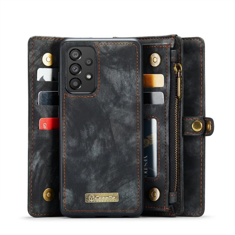 For Samsung Galaxy A53 5G CaseMe-008 Detachable Multifunctional Horizontal Flip Leather Case(Black) - free shipping - PMC Jewellery - Order now!