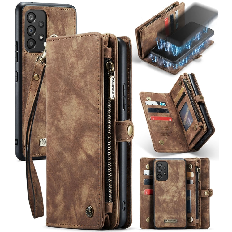 For Samsung Galaxy A53 5G CaseMe-008 Detachable Multifunctional Horizontal Flip Leather Case(Brown) - free shipping - PMC Jewellery - Order now!