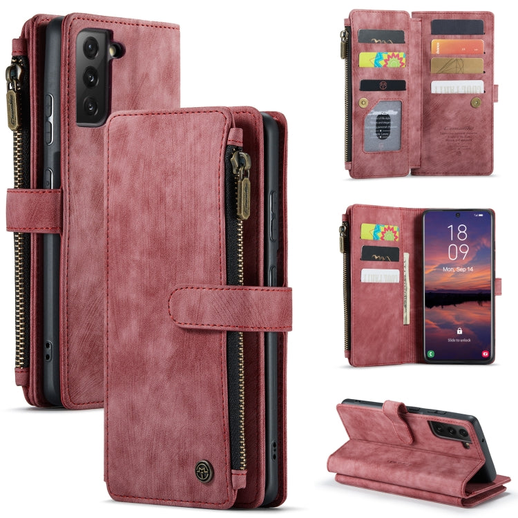 For Samsung Galaxy S22+ 5G CaseMe C30 Multifunctional Phone Leather Case with Holder & Card Slot & Wallet(Red) - Galaxy S22+ 5G Cases by CaseMe | Online Shopping South Africa | PMC Jewellery | Buy Now Pay Later Mobicred