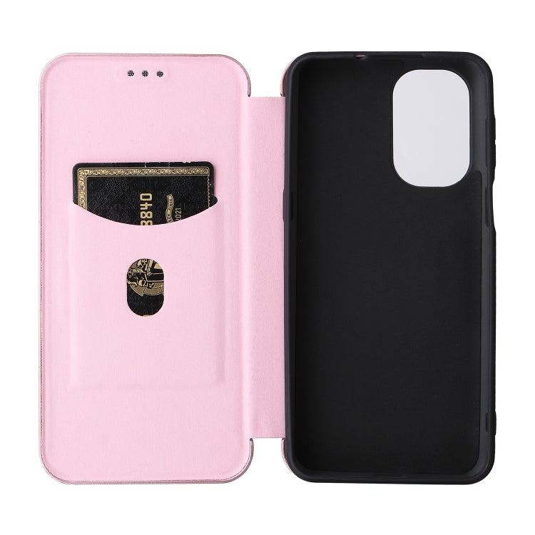 For Ulefone Note 13P Carbon Fiber Texture Horizontal Flip PU Phone Case(Pink) - Ulefone Cases by PMC Jewellery | Online Shopping South Africa | PMC Jewellery | Buy Now Pay Later Mobicred