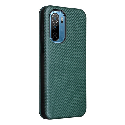 For Ulefone Note 13P Carbon Fiber Texture Horizontal Flip PU Phone Case(Green) - Ulefone Cases by PMC Jewellery | Online Shopping South Africa | PMC Jewellery | Buy Now Pay Later Mobicred